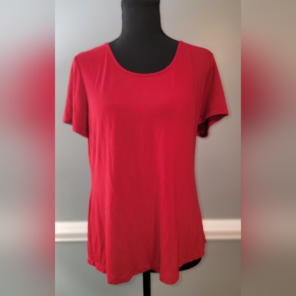 Soma Short Sleeve Scoop Neck Tee - Red
